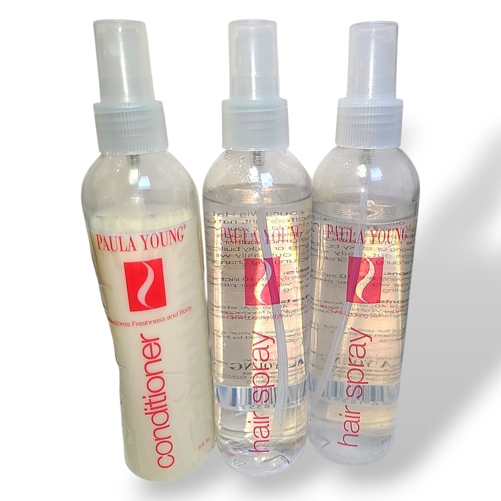 NOS Paula Young Wig Conditioner Hair Spray Lot 3 New 8 oz Hairpiece Care
